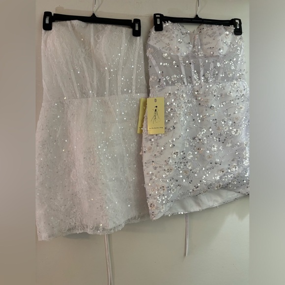 3D Flower Short Spaghetti Strap Party Gown A-line Tulle Homecoming Dress - Picture 8 of 11